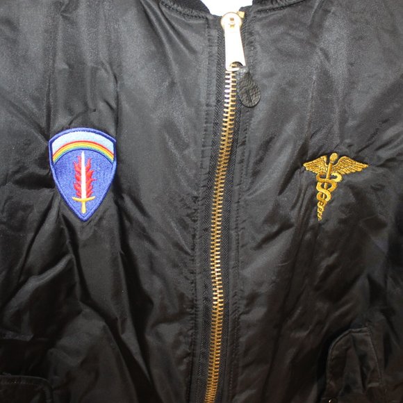 Rothco Reversible Intermediate Flyers Flight Bomber Jacket Mens 2XL Black USAF - Picture 3 of 13